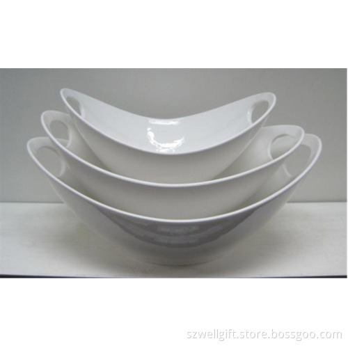 Porcelain Boat Bowl, Mixing Salad Bowl, Serve Bowl